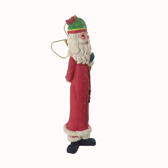 Vintage Hermitage Pottery Long Happy Santa Claus Ornament 1995 Limited Edition - Picture 4 of 4